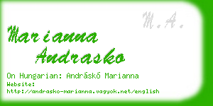 marianna andrasko business card